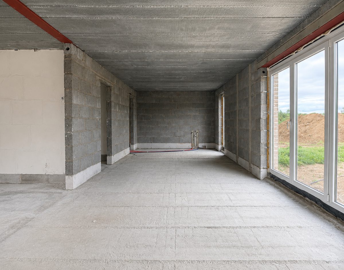 Pièce de vie - en cours de construction